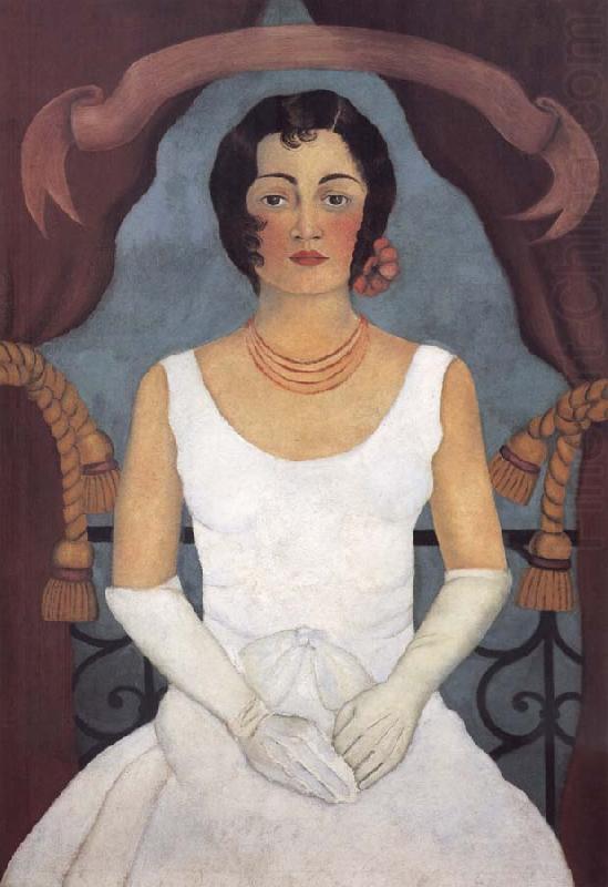 Portrait of a Woman in White, Frida Kahlo